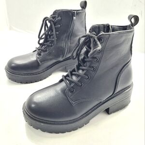 SHE&IN WOMEN'S COMBAT BLACK BOOTS SIZE US5/EU35